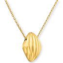 14ct Yellow Gold Textured Cushion Pendant