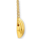 14ct Yellow Gold Textured Cushion Pendant