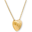 14ct Yellow Gold Textured Heart Pendant
