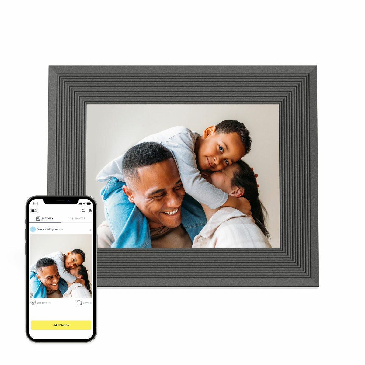 Aura Parker Frame, Reeded Slate