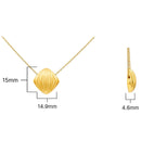 14ct Yellow Gold Textured Cushion Pendant