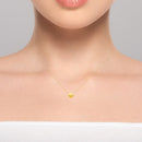 14ct Yellow Gold Textured Cushion Pendant