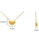 14ct Yellow Gold Textured Heart Pendant