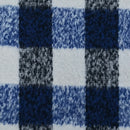 Schwarzer Tweed-Wollmischstoff mit Hahnentrittmuster, Blau