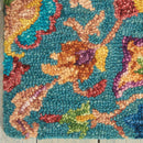 Nourison Vibrant Wool Teal Rug