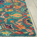 Nourison Vibrant Wool Teal Rug