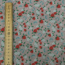 Strawberries & Butterflies Polycotton Fabric 112cm, Pink