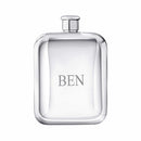 Fred Bennett Stainless Steel Brown Leather Hip Flask, Personalisation Available