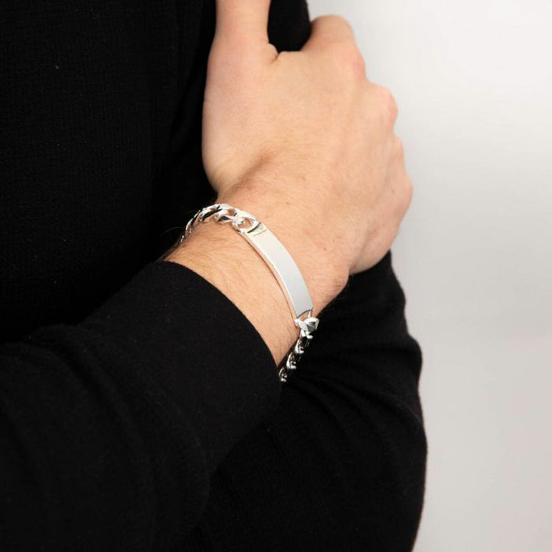 Fred Bennett Identity Curb Bracelet, Personalisation Available