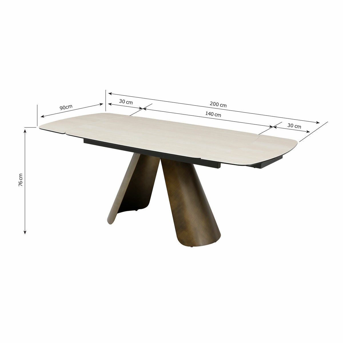 Albania Ceramic Extending Dining Table + 6 Grey Swivel Chairs (Seats 6-8)