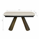 Albania Ceramic Extending Dining Table + 6 Grey Swivel Chairs (Seats 6-8)