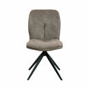 Albania Ceramic Extending Dining Table + 6 Grey Swivel Chairs (Seats 6-8)