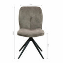 Albania Ceramic Extending Dining Table + 6 Grey Swivel Chairs (Seats 6-8)