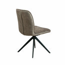 Albania Ceramic Extending Dining Table + 6 Grey Swivel Chairs (Seats 6-8)