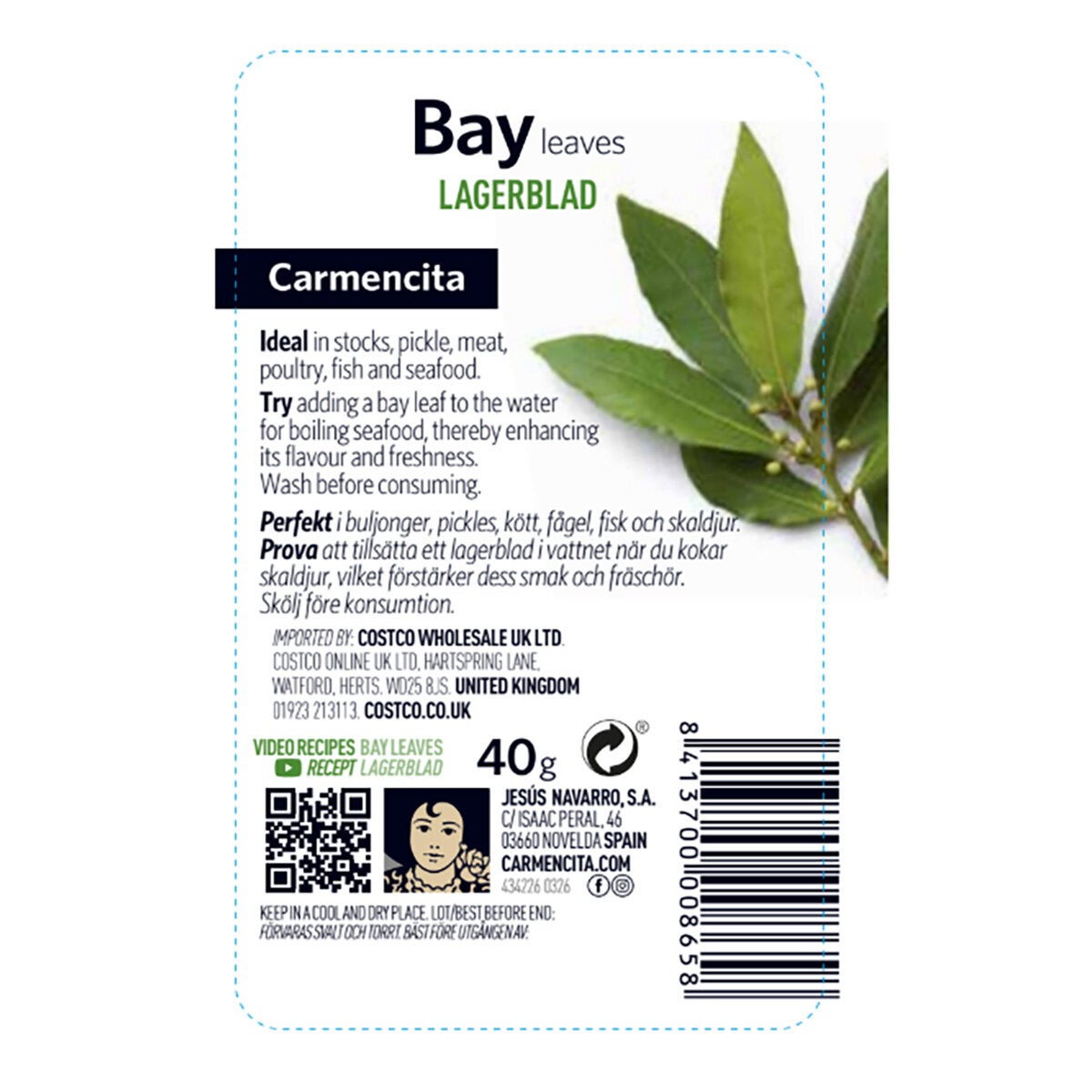 Carmencita Bay Leaves, 40g
