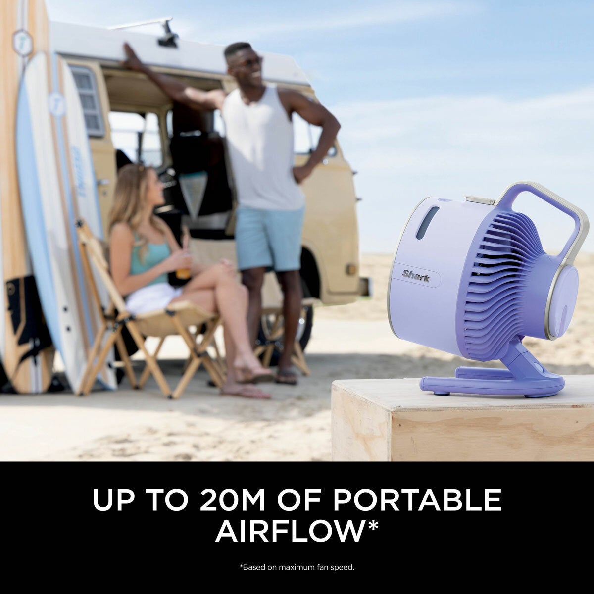 Shark FlexBreeze HydroGo Misting Fan in Lilac