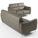 Nicoletti Jupiter Grey Leather 2 Seater Sofa