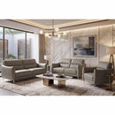 Nicoletti Jupiter Grey Leather 2 Seater Sofa
