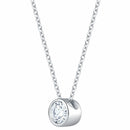0.30ct Round Brilliant Cut Diamond Solitaire Pendant, 14ct White Gold