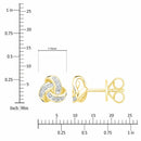 0.15ctw Round Brilliant Cut Diamond Knot Earrings, 14ct Yellow Gold