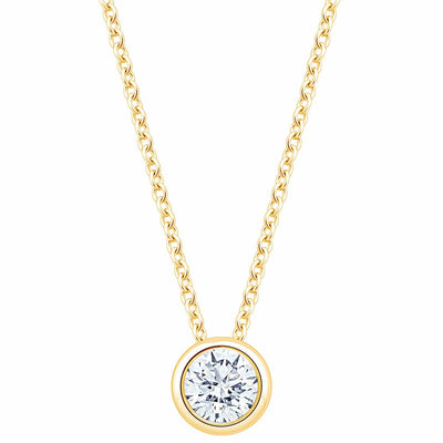 0.30ct Round Brilliant Cut Diamond Solitaire Pendant, 14ct Yellow Gold