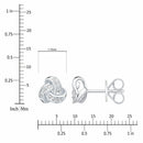 0.15ctw Round Brilliant Cut Diamond Knot Earrings, 14ct White Gold