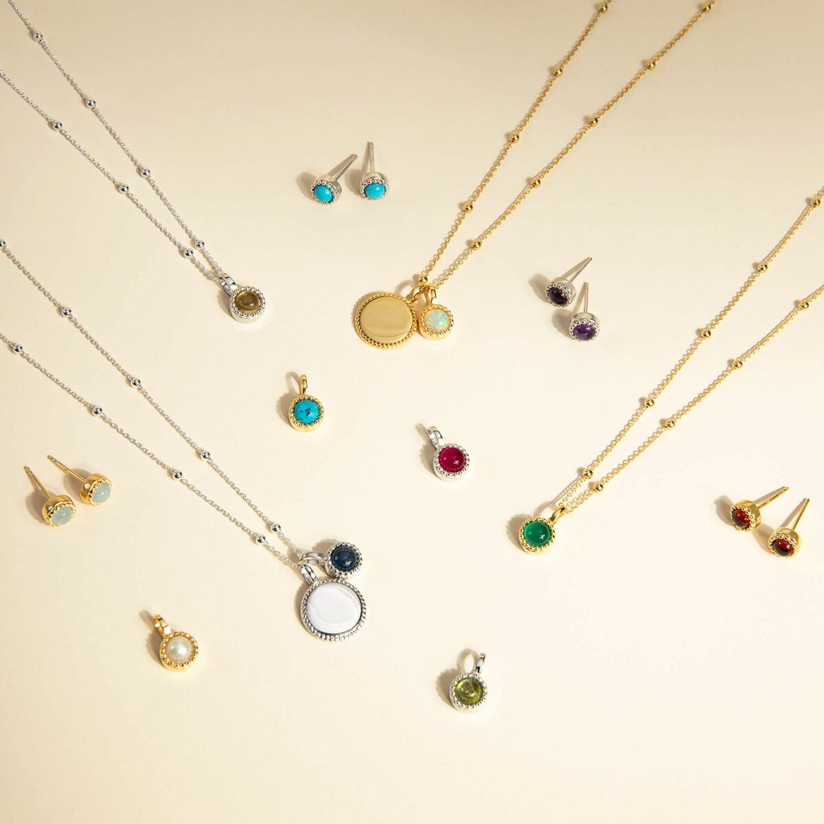 Beginnings Silver Birthstone Necklace