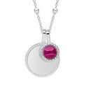 Beginnings Silver Birthstone Necklace