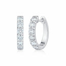1.00ctw Round Brilliant Cut Diamond Hoop Earrings, 14ct White Gold