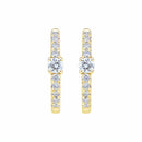 0.20ctw Round Brilliant Cut Diamond Hoop Earrings, 14ct Yellow Gold