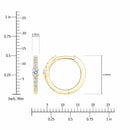 0.20ctw Round Brilliant Cut Diamond Hoop Earrings, 14ct Yellow Gold
