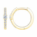 0.20ctw Round Brilliant Cut Diamond Hoop Earrings, 14ct Yellow Gold