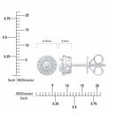 0.22ctw Round Brilliant Cut Diamond Halo Earrings, 14ct White Gold