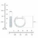 0.30ctw Round Brilliant Cut Diamond Double Row Hoop Earrings, 14ct White Gold