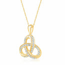 0.34ctw Round Brilliant Cut Diamond Knot Pendant, 14ct Yellow Gold