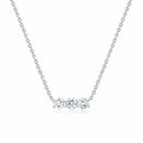0.90ctw Round Brilliant Cut Diamond 3 Stone Pendant, 14ct White Gold