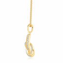 0.34ctw Round Brilliant Cut Diamond Knot Pendant, 14ct Yellow Gold