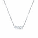 0.90ctw Round Brilliant Cut Diamond 3 Stone Pendant, 14ct White Gold