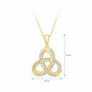 0.34ctw Round Brilliant Cut Diamond Knot Pendant, 14ct Yellow Gold
