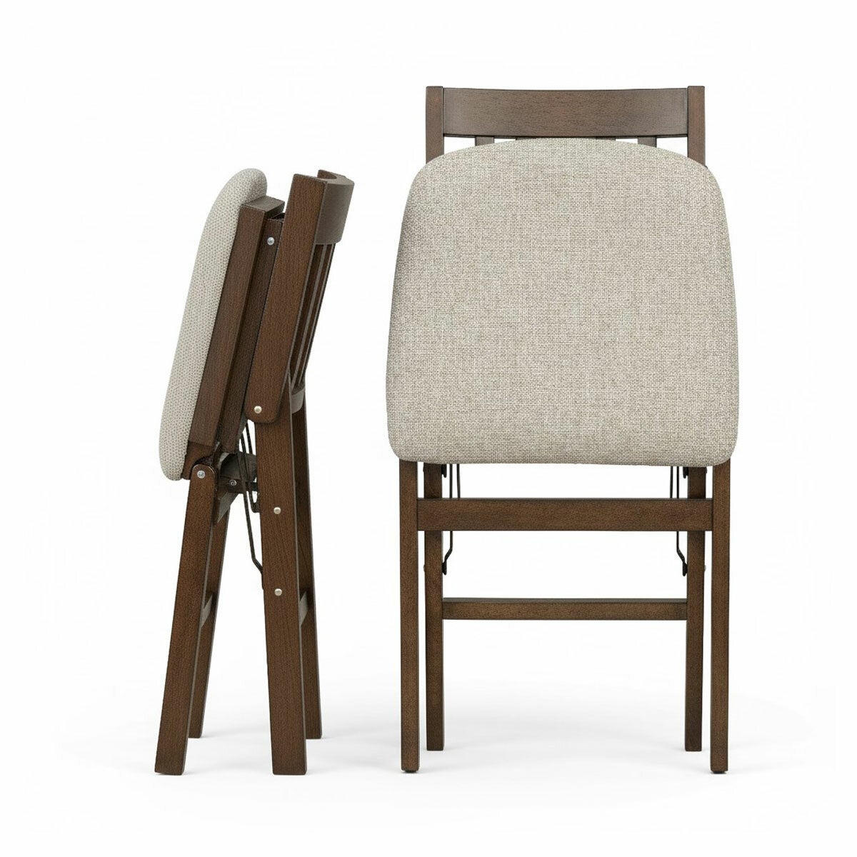 Stakmore Hardwood Upholstered Folding Chair, 2 Pack