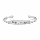 Fred Bennett Sterling Silver Flat Top Bangle, Personalisation Available