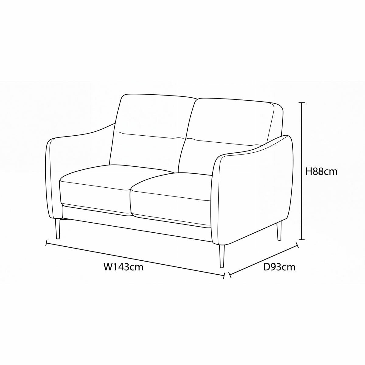 Nicoletti Jupiter Taupe Leather 2 Seater Sofa