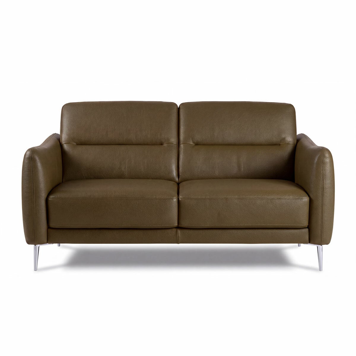 Nicoletti Jupiter Taupe Leather 2 Seater Sofa