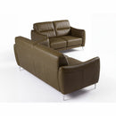 Nicoletti Jupiter Taupe Leather 2 Seater Sofa