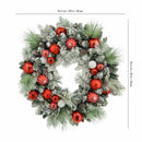 30 Inch Pre-Lit Flocked Christmas Wreath