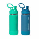 Thermoflask Stainless Steel Water Bottle 473ml, 2 Pack in 3 Colour Sets - Green 