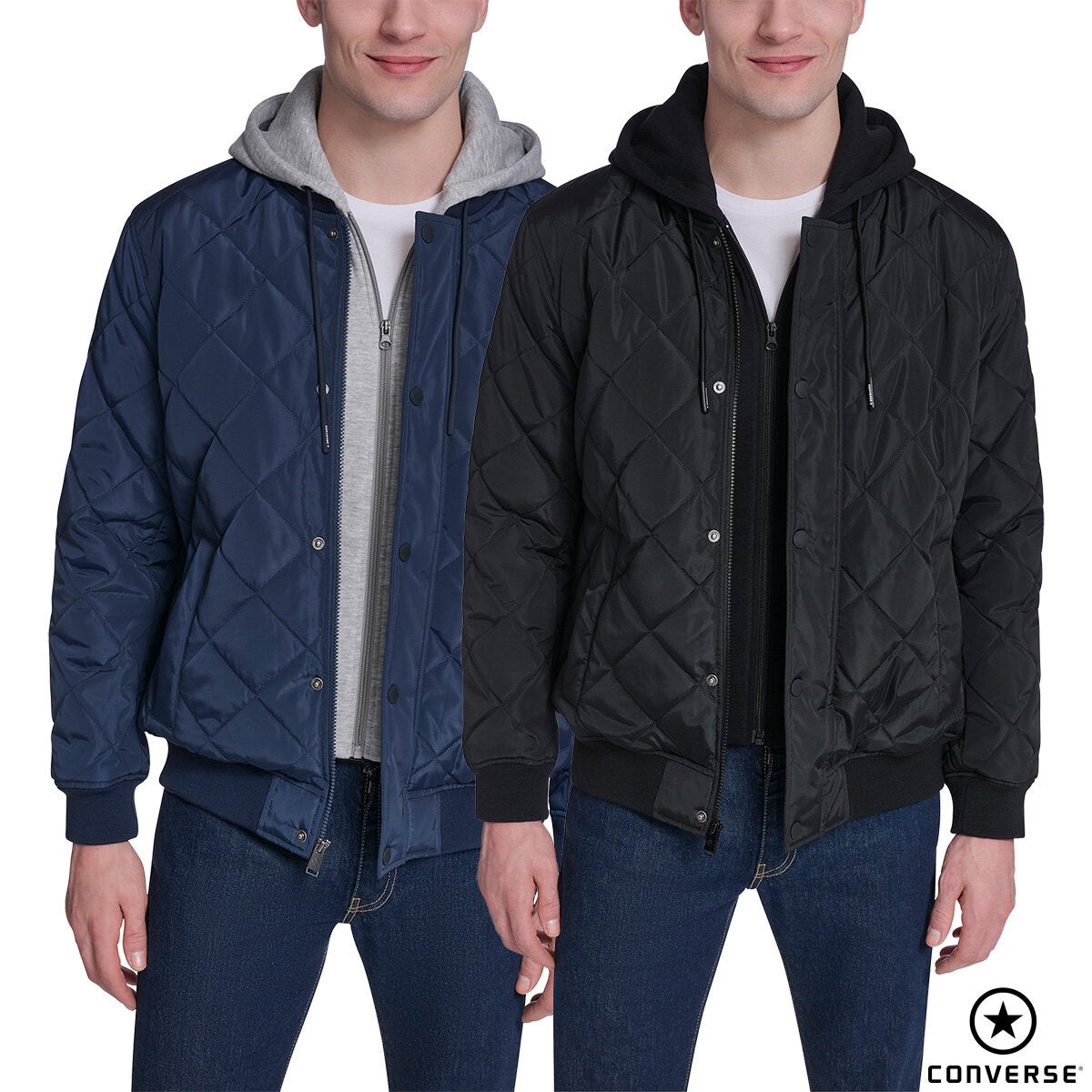 Converse Men's Hooded Bomber Jacket