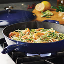 Tramontina Enamel Cast Iron Saute Pan with Lid, 30cm / 3.25L in 2 Colours