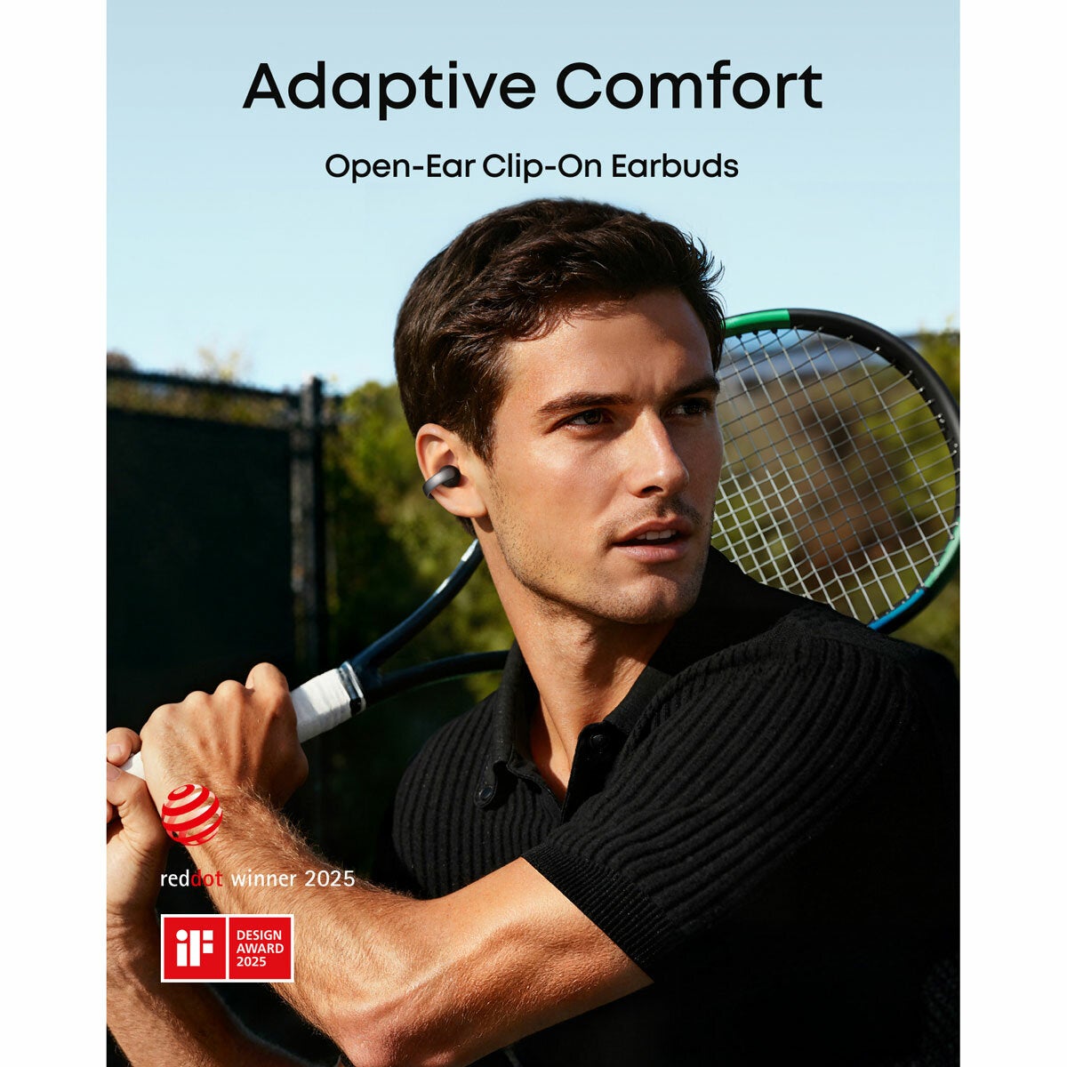 Soundcore AeroClip Wireless Open-Ear Clip-On Earbuds with Adaptive Comfort
