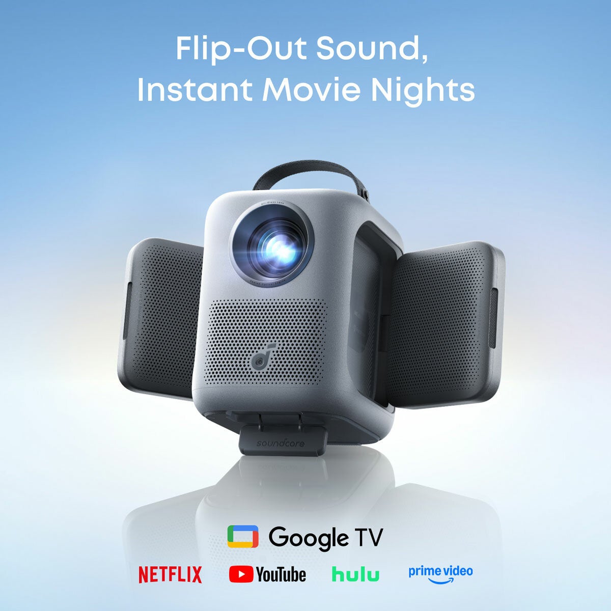 Soundcore Nebula P1 Full HD Smart Projector with Flippable Speakers, 100" Screen